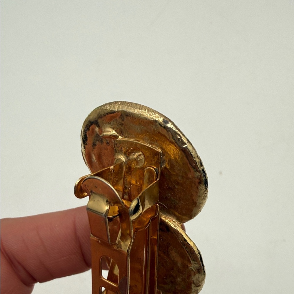 Vintage 8 Spanish/ Peru Gold Coins Hair Clip - Picture 8 of 9